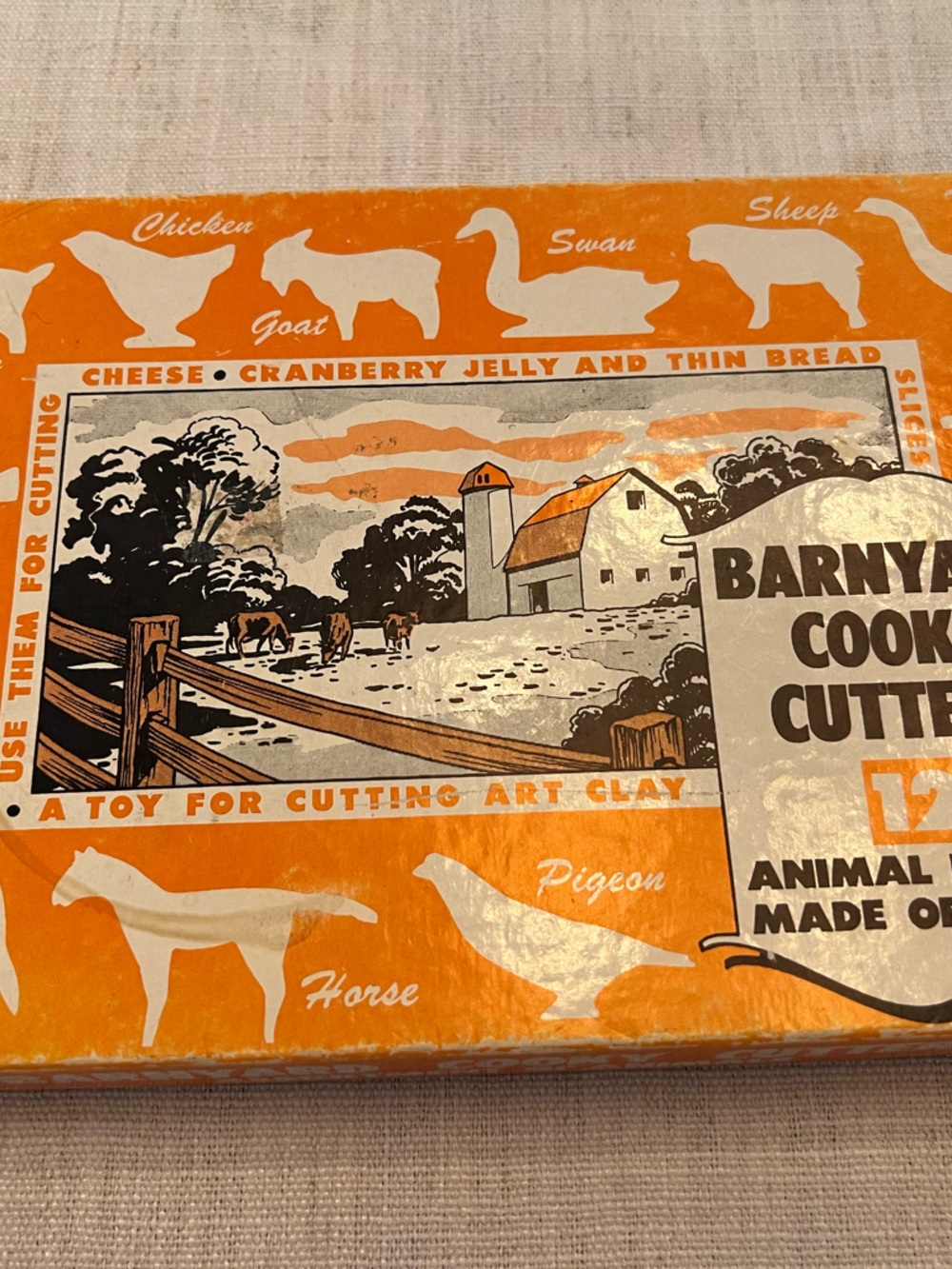 Vintage Barnyard Cooky Cutters Vintage Metal Animal Cookie Cutter Set - Orange